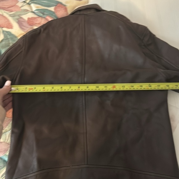 Bolongaro Trevor by ASOS  Chocolate Brown Leather Jacket - size Small - Picture 12 of 13